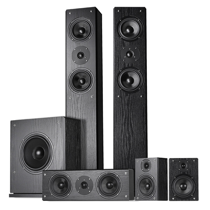 Home Cinema With Wireless Rear Speakers - New Product 5.1ch Wooden Home Theater