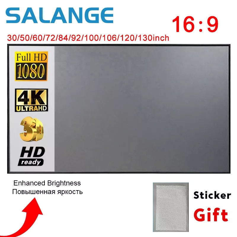 Home Cinema Led Projector - Salange Projector Screen,60 100 120 Inch