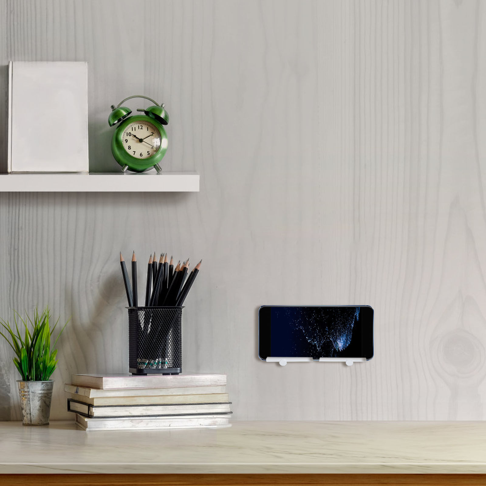 Wall Mount Speaker - Wall-Mounted Cellphone Bracket Compact Plastic Wall