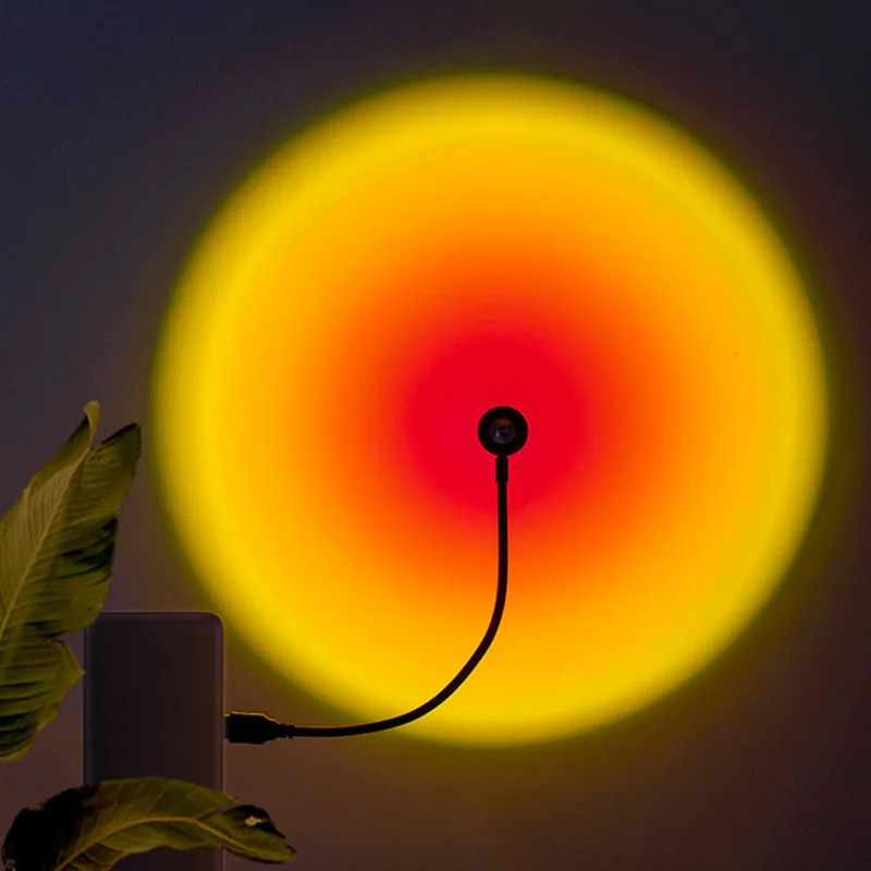 1-4pcs Sunset Lamp LED Rainbow - đánh giá và giá Home Cinema Led Projector