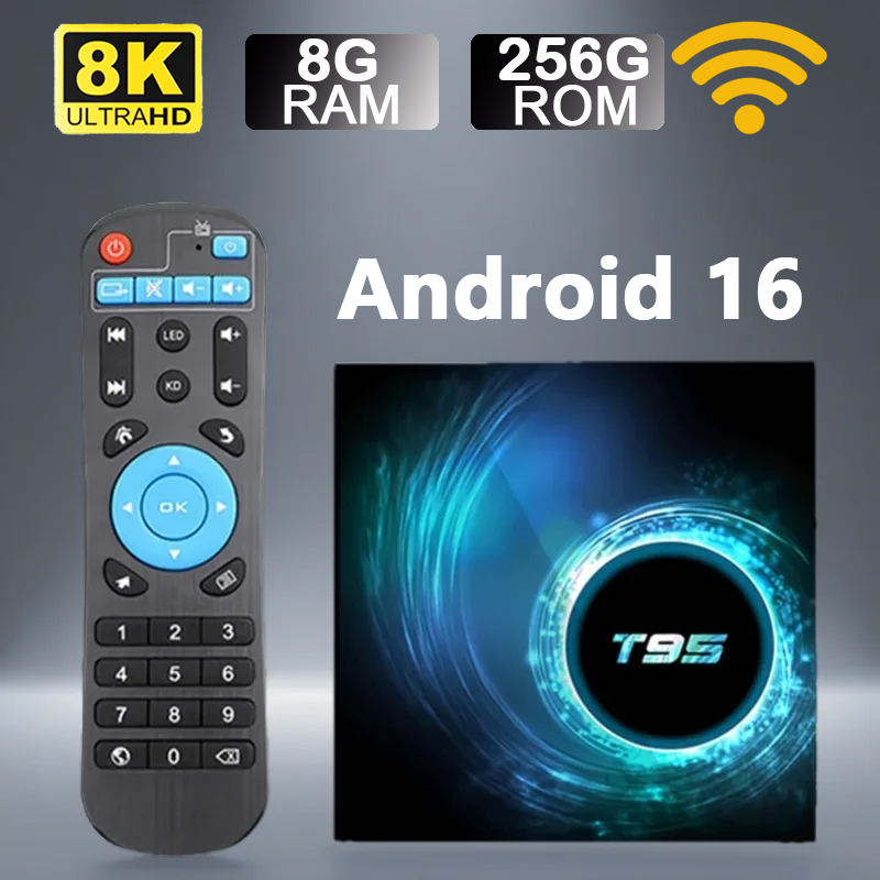 Smart TV Box T95 Android 16 Al - đánh giá và giá Home Cinema Google