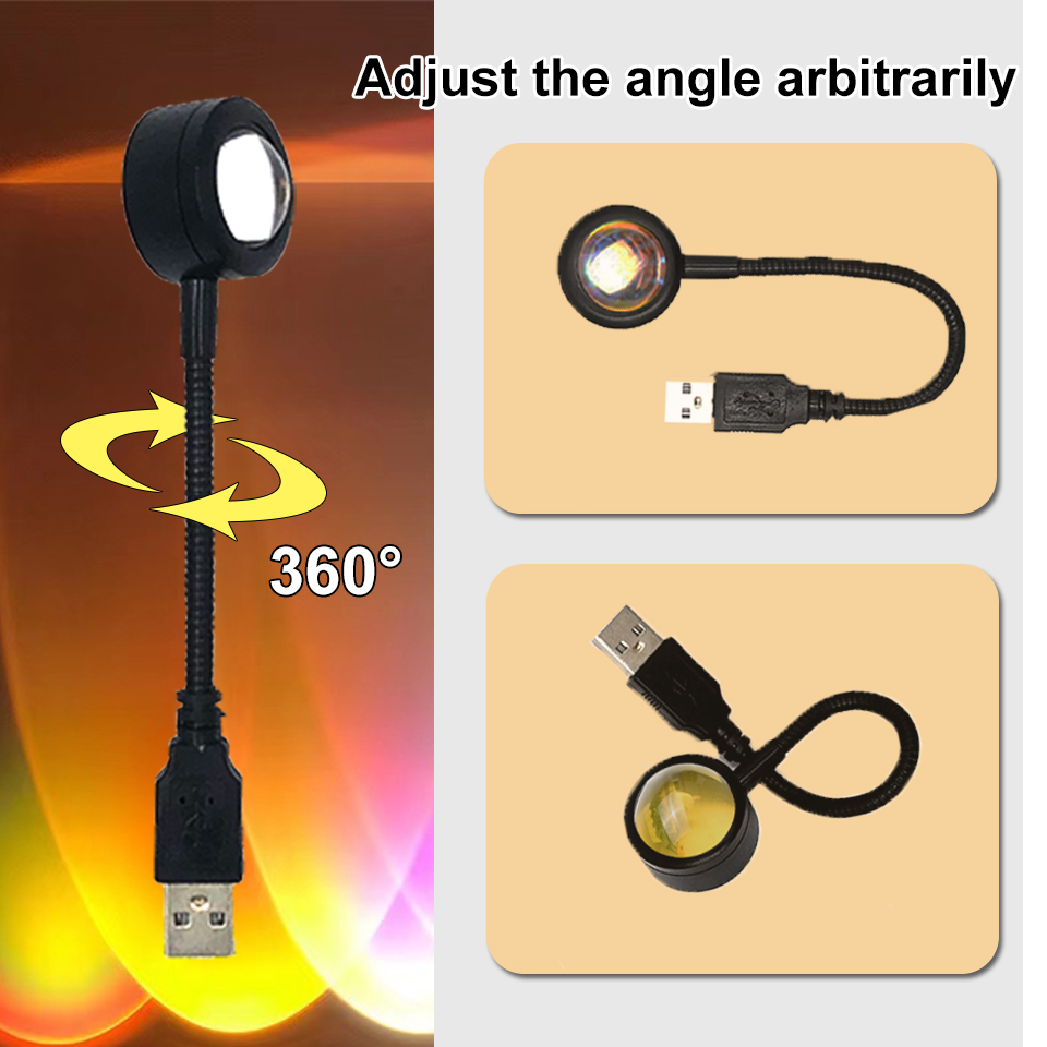 1x USB Hoàng Hôn Đèn LED Rainb - đánh giá và giá Home Cinema Led Projector