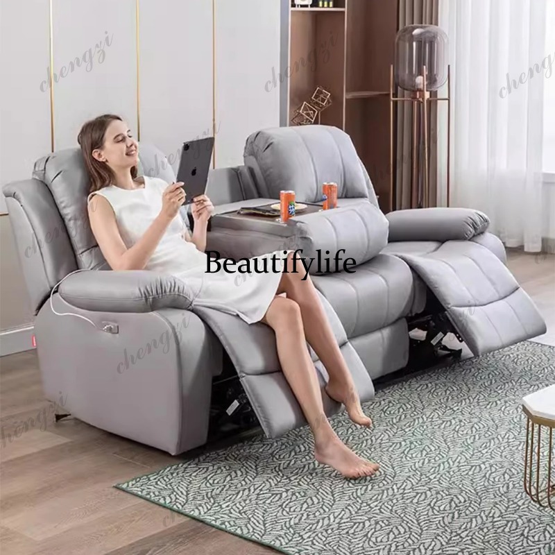 Genuine Leather Manual Electri - đánh giá và giá Home Cinema Couch