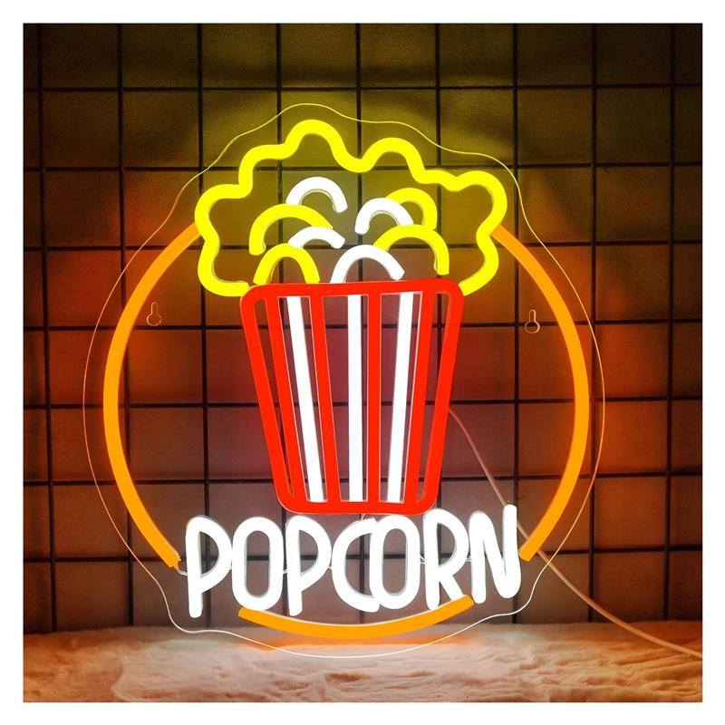 Popcorn Neon Sign Dimmable USB - đánh giá và giá Home Cinema Today