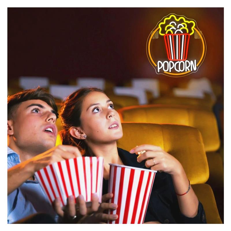 Popcorn Neon Sign Dimmable USB - đánh giá và giá Home Cinema Today