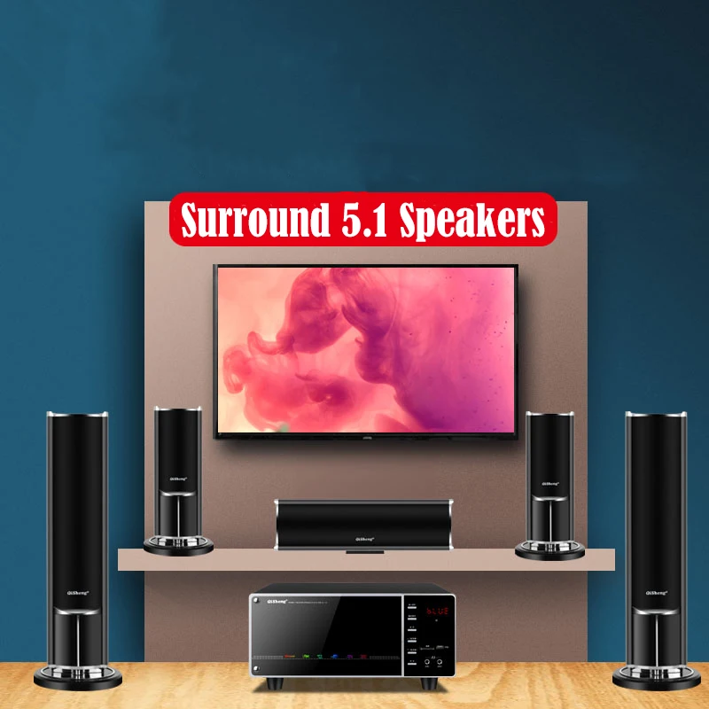 1000W high-power  caixa de som - đánh giá và giá Home Cinema With Wireless Rear Speakers