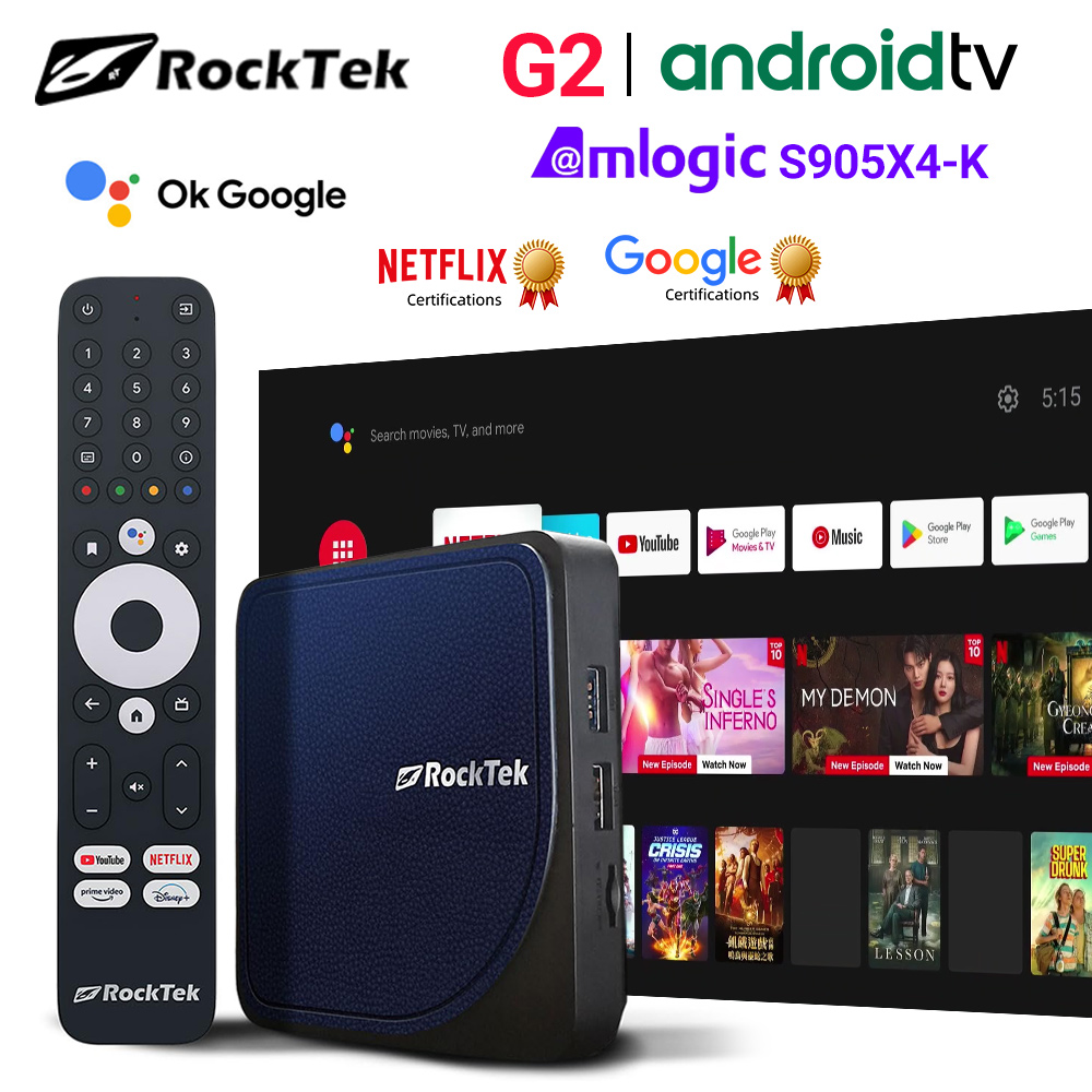 RockTek G2 4K AndroidTV 14 Str - đánh giá và giá Home Cinema Google