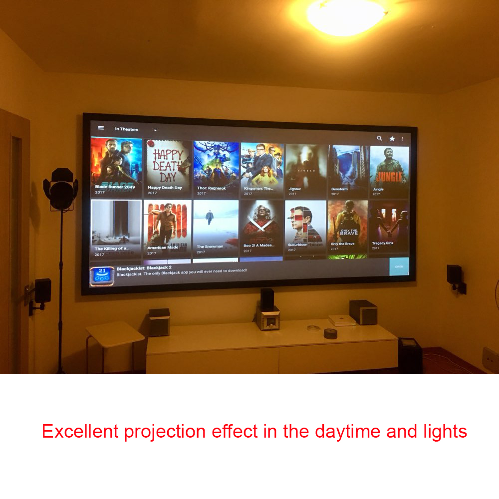 Salange Projector Screen,60 10 - đánh giá và giá Home Cinema Led Projector