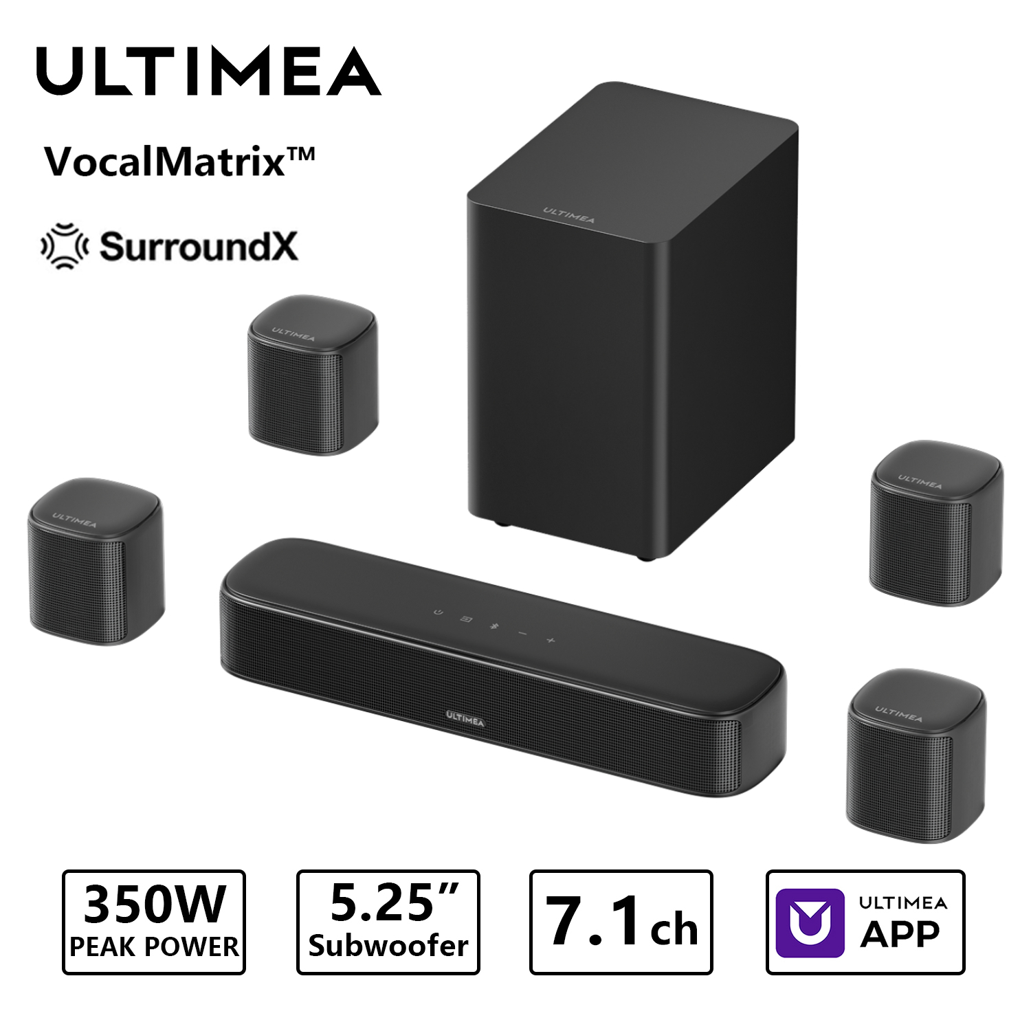 ULTIMEA 350W 7.1ch Virtual Sur - đánh giá và giá Home Cinema With Wireless Rear Speakers