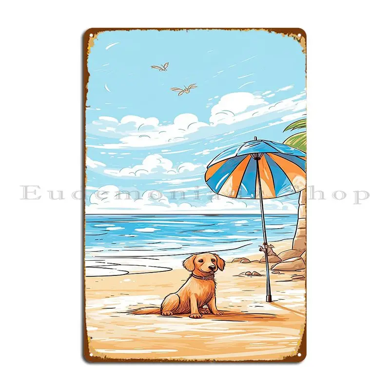 Sunny Day Beach Dog Metal Sign - đánh giá và giá Home Cinema Today
