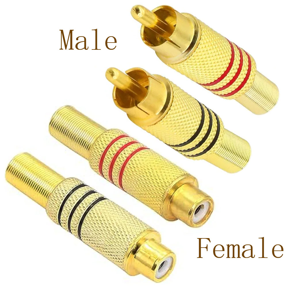 4PCS RCA Plug Gold Plated Sold - đánh giá và giá Home Cinema Audio System