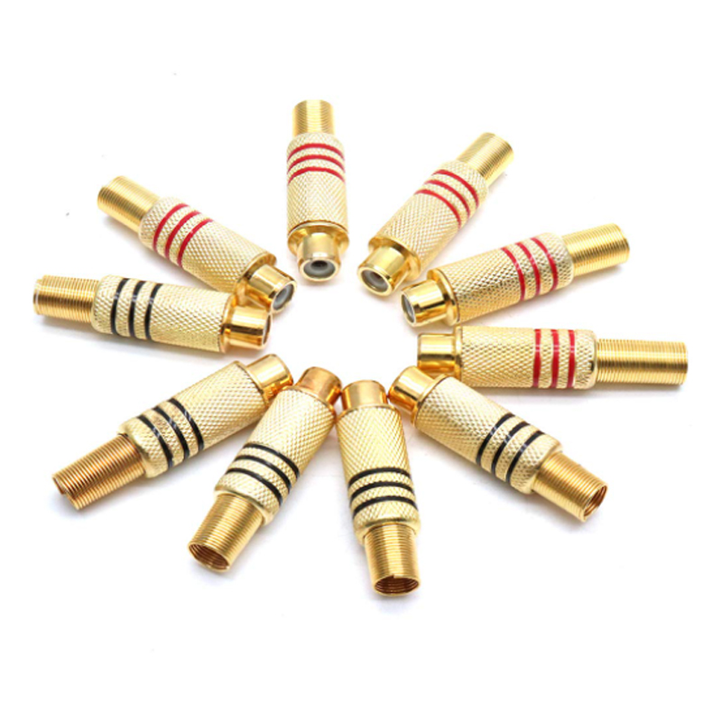 4PCS RCA Plug Gold Plated Sold - đánh giá và giá Home Cinema Audio System