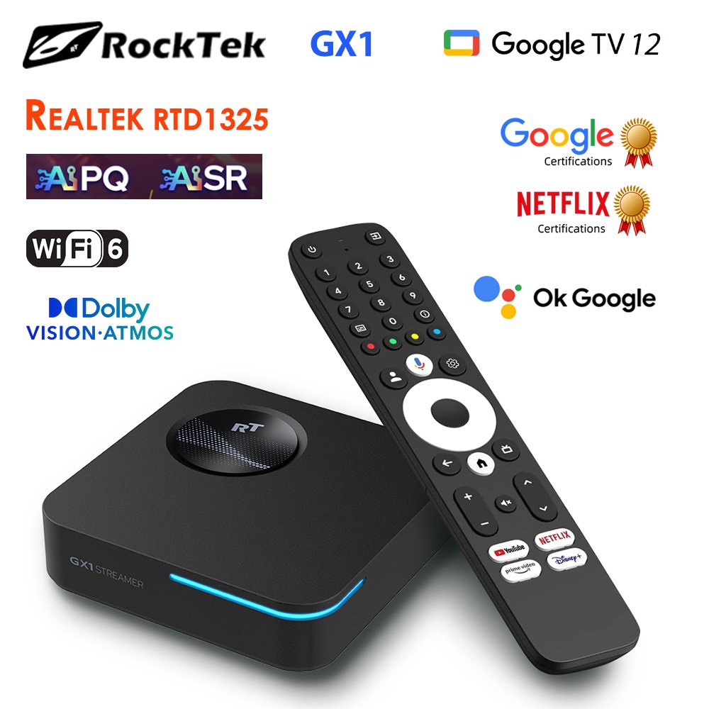 RockTek GX1 UHD Google TV 14 B - đánh giá và giá Home Cinema Dolby Atmos