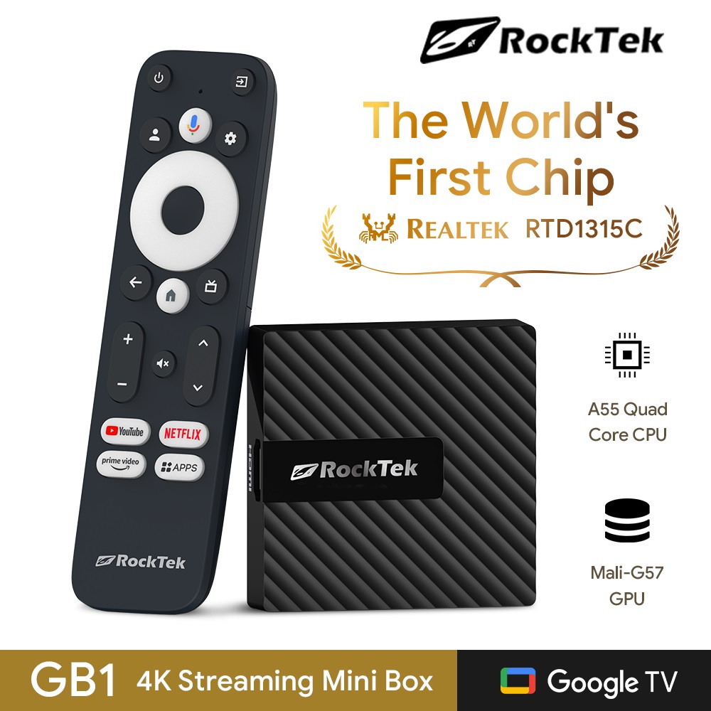 RockTek GB1 TV Dongle Netflix  - đánh giá và giá Home Cinema Dolby Atmos
